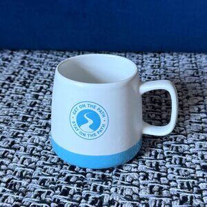 NativePatch White and Blue Handle Ceramic Coffee, Cocoa, Tea and collagen Mug